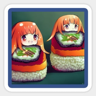 Kawaii Anime Sushi Sticker